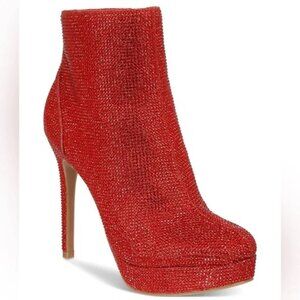 Thalia Sodi, Women's Chiara Platform Dress Booties Size 6M, Red,  NWT